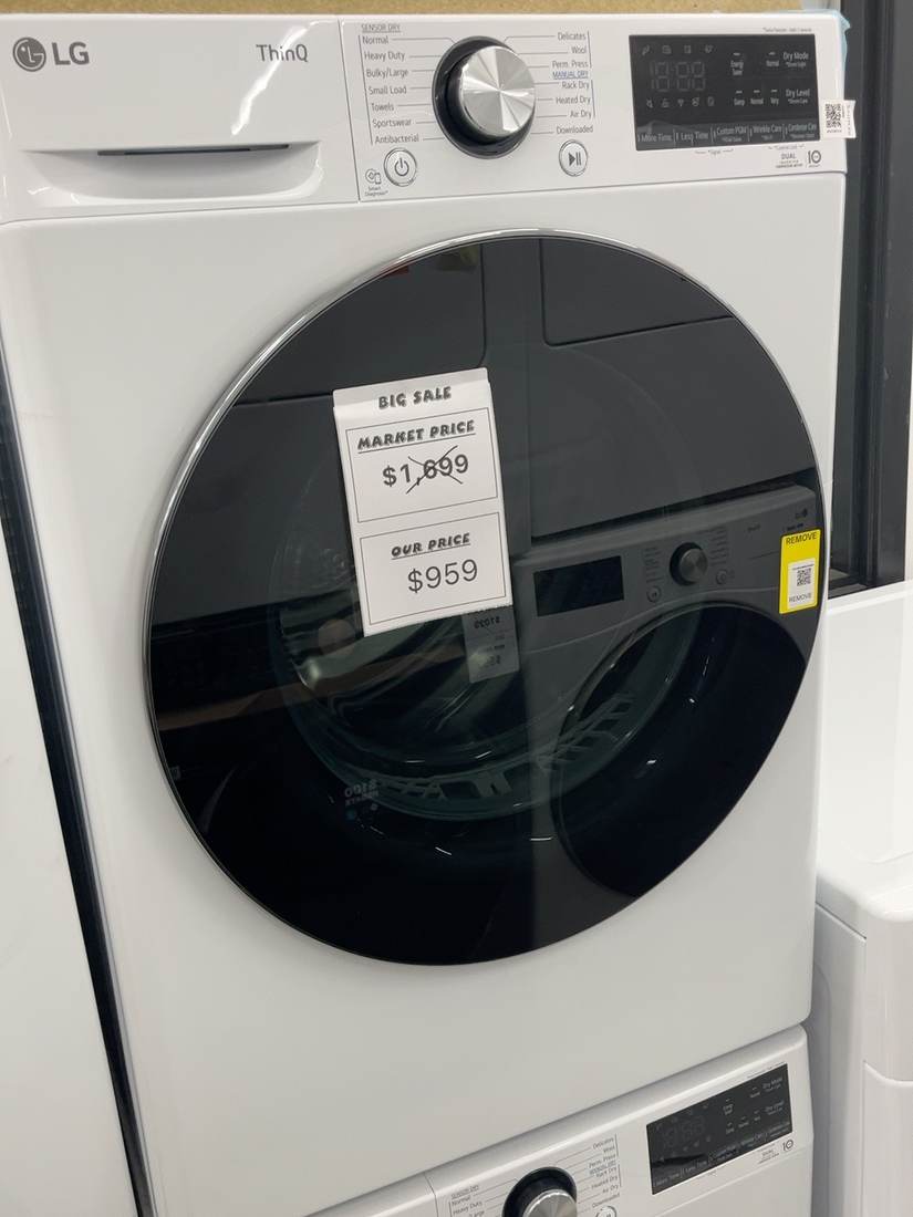 LG DLHC1455W 4.2 Cu. Ft. Compact Ventless Heat Pump Dryer in White – view 1