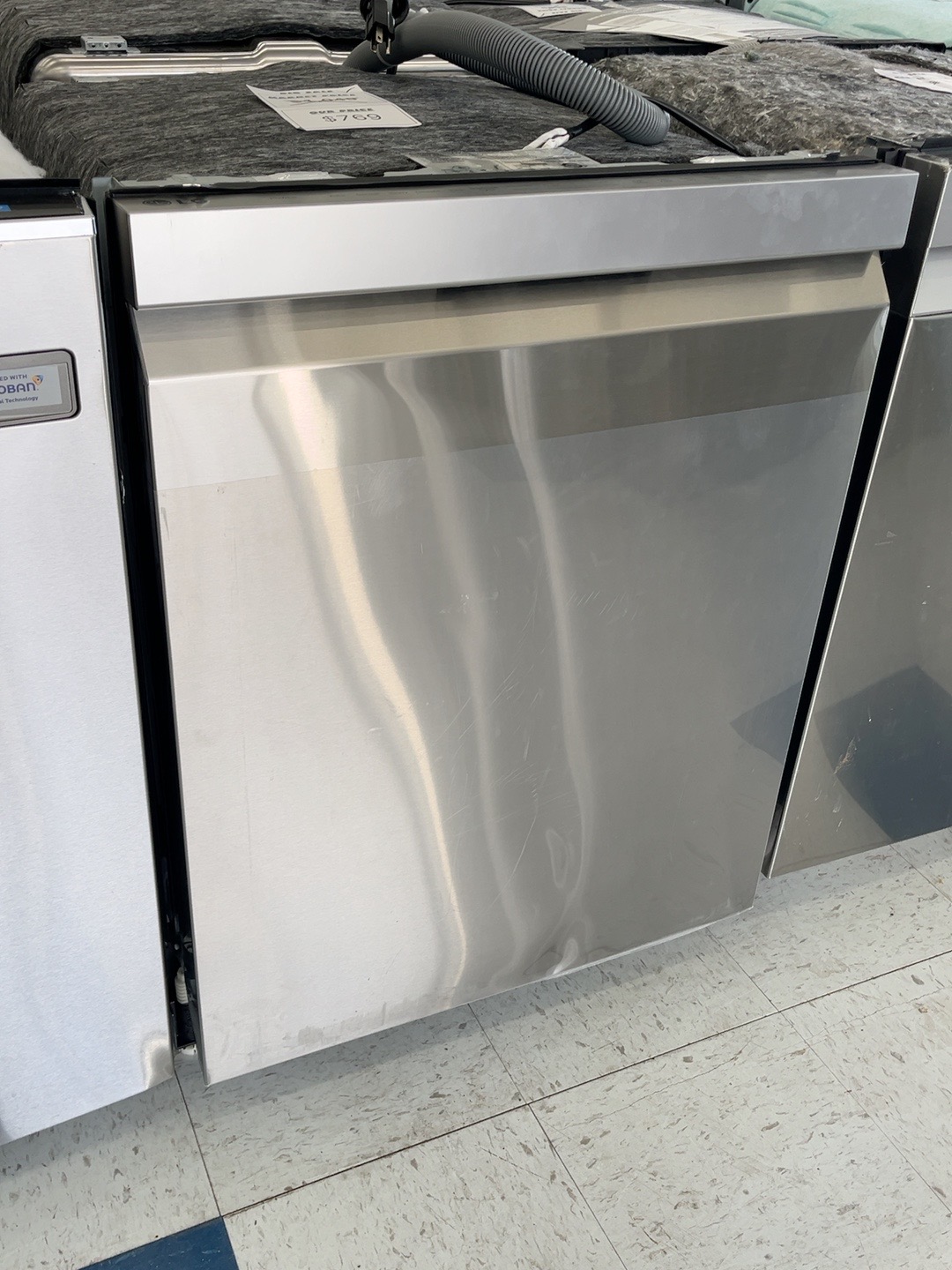 Actual LG 24-Inch Smart Top Control Dishwasher with QuadWash Pro and Dynamic Dry – Model LDPM6762S in the MD Appliances showroom