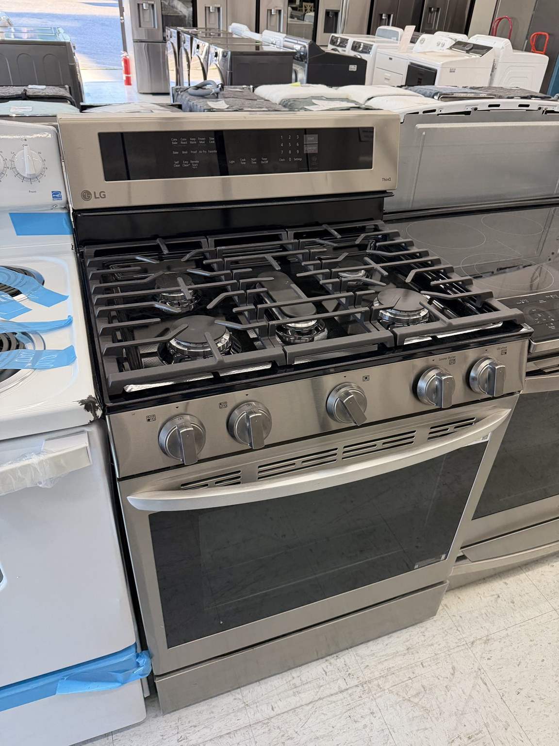 Actual LG LRGL5825F 5.8 cu. ft. Smart Freestanding Gas Range in the MD Appliances showroom