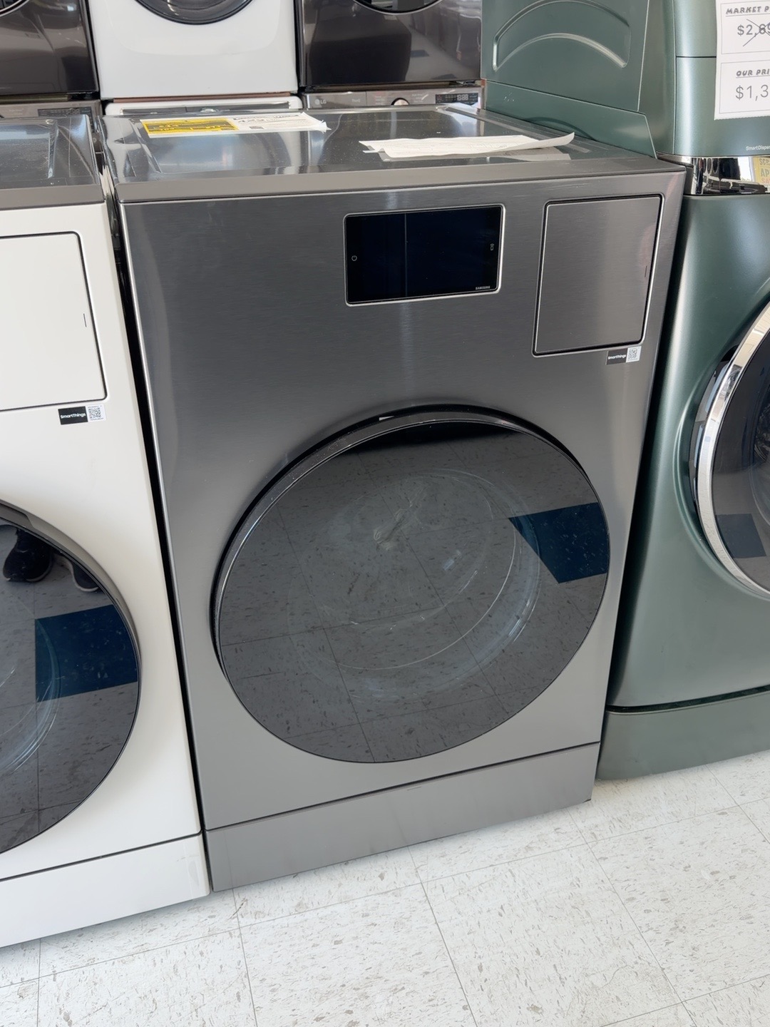 Actual Samsung WD53DBA900HZ 5.3 Cu. Ft. Bespoke AI Ventless All-in-One Washer Dryer Combo in Dark Steel in the MD Appliances showroom