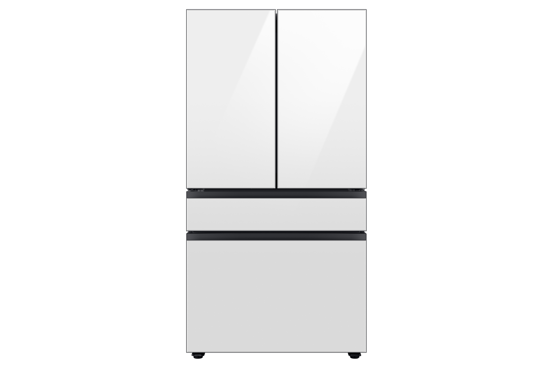 Samsung Bespoke 23 Cu. Ft. Counter-Depth 4-Door French Door Refrigerator in White Glass – view 1